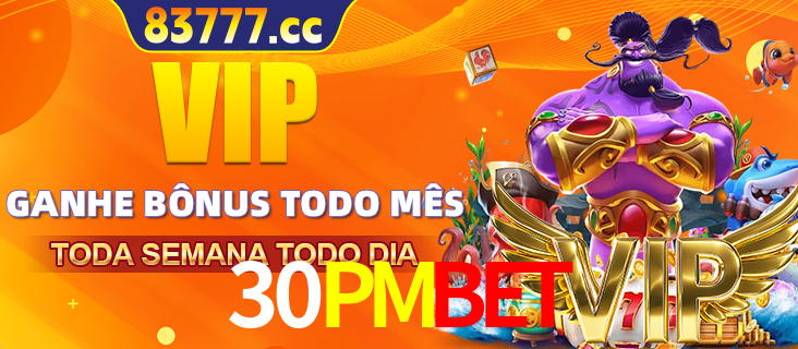 Banner promocional do 30PMBET oferecendo 100% de recompensas adicionais contínuas para quem fizer o login diário (Daily sign-in), com um mascote de coelho.