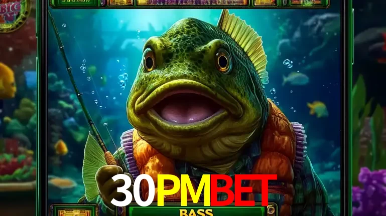 Personagem de peixe pescador do popular jogo de slot com tema de pescaria, uma das emocionantes opções de caça-níqueis para jogar e ganhar no cassino 30PMBET.